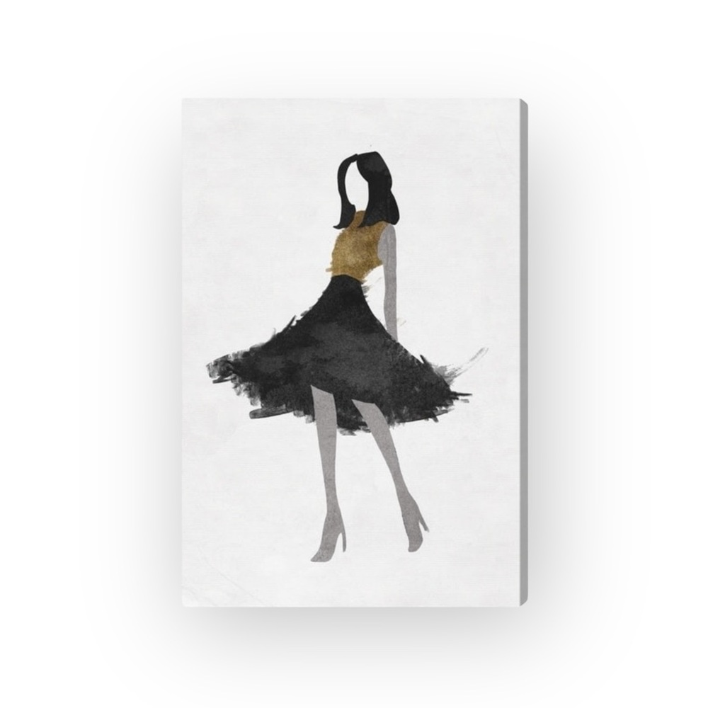 new Oliver Gal ❤︎ Silhouette of a Girl ❤︎ Signed Wrapped Canvas Art Wall Hanging